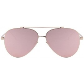 Goggle Women UV400 Sunglass Men Ultralight Flat Coating Mirror Lens Sunglasses - Pink - CD17YZSWLWQ $14.63