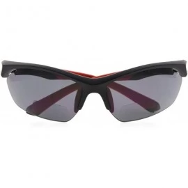 Sport Retro Mens Womens Sports Half-Rimless Bifocal Sunglasses - Black Frame/Red Arm - C6189AIX432 $40.83