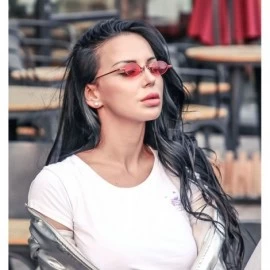 Oval Super Cute Oval Sunglasses Womens Mens 2018 Small Chic Design Eyewear UV400 - Red - C218DK2HOQC $23.15
