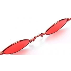 Oval Super Cute Oval Sunglasses Womens Mens 2018 Small Chic Design Eyewear UV400 - Red - C218DK2HOQC $12.65