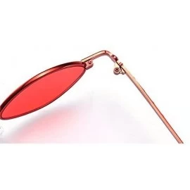 Oval Super Cute Oval Sunglasses Womens Mens 2018 Small Chic Design Eyewear UV400 - Red - C218DK2HOQC $23.15