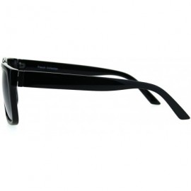 Rectangular Unisex Sunglasses Stylish Rectangular Designer Retro Fashion Shades UV 400 - Black Gunmetal - CW1880IKX35 $9.91