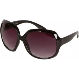 Rimless Vintage Oversized Frame Fashion Sunglasses - Black - Smoke Lens - CX111GM4PCR $10.36