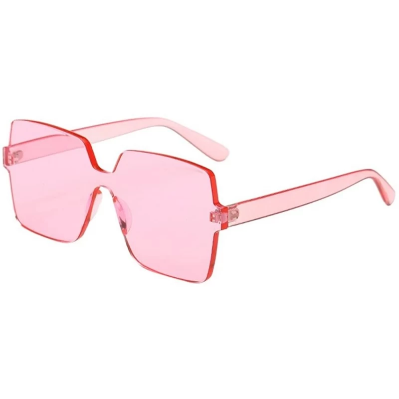 Oversized Sunglasses Rimless Vintage Oversized Glasses - D - CW18QTDKLAL $9.75