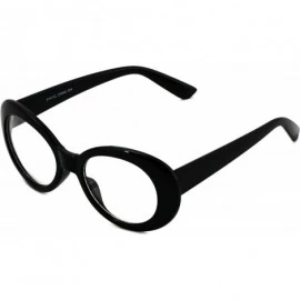 Goggle NIRVANA Kurt Cobain Oval Bold Vintage Sunglasses For Women Men Clout Goggle Sunglasses - Black Clear - CE18HMD8L0A $8.58