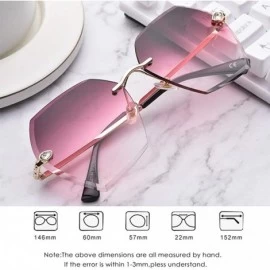 Rimless Sunglasses Polarized Protection Travelling frameless - Gray - CM18UZ6C56G $47.50