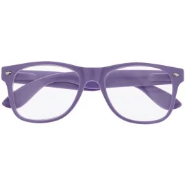 Wayfarer Halloween Costume Glasses for Women and Men Clear Lens Nerd - Lavender - CC180UN0KQQ $7.57