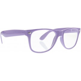 Wayfarer Halloween Costume Glasses for Women and Men Clear Lens Nerd - Lavender - CC180UN0KQQ $7.57
