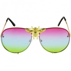 Oversized Pilot Sunglasses Oversize Metal Frame Vintage Retro Men Women Shades - CU18U8LDU7H $37.77