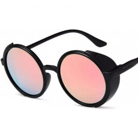 Oversized 2019 Vintage Punk Sunglasses Women Brand Designer Oversized Outdoor Black Blue - Black Pink - CI18Y6STIQM $9.07
