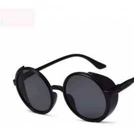 Oversized 2019 Vintage Punk Sunglasses Women Brand Designer Oversized Outdoor Black Blue - Black Pink - CI18Y6STIQM $9.07