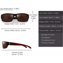 Sport Polarized Sport Sunglasses for Men Women Baseball Running Cycling Fishing Driving Golf - CG18S3L9CTK $7.71