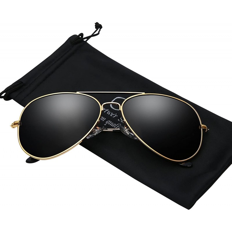 12 Pairs Aviator Style Sunglasses Metal Gold- Silver- Black Frame ...