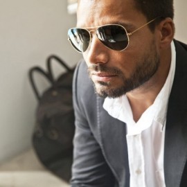 Aviator Mens Aviator Sunglasses Polarized Metal Frame Black Sun Glasses - Gold Frame Black Lens - CR18CK4L7G7 $9.39