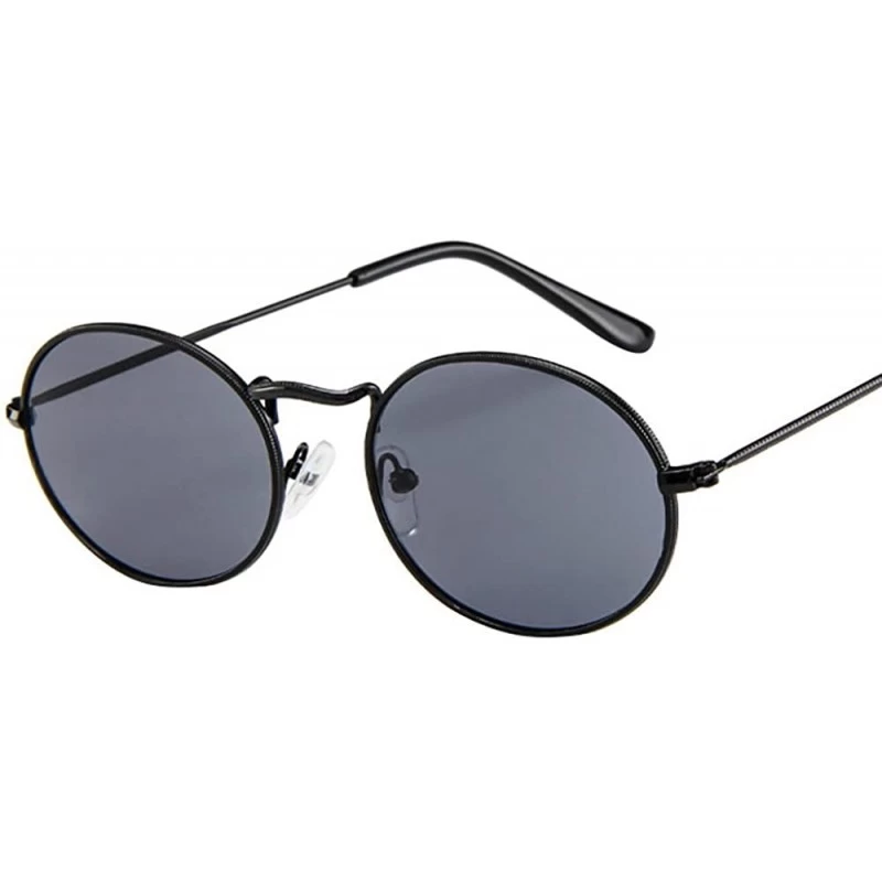 Round Womens Small Round Polarized Sunglasses Golden Frame UV Mirrored Lens Polarized Retro Sun Glasses - A - CP195ZZ32W3 $17.95