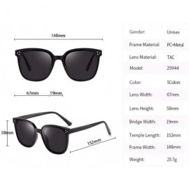 Aviator Sunglasses Women's Retro Polarized Sunglasses Male Black Sunglasses Sunglasses - A - CQ18QCC8QN7 $31.85