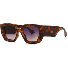 Rectangular Sunglasses Designer Rectangle Fashion Glasses - Leoaprd - C6198KL6W9L $31.82