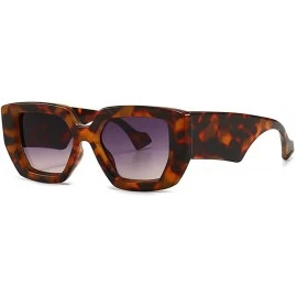 Rectangular Sunglasses Designer Rectangle Fashion Glasses - Leoaprd - C6198KL6W9L $14.10