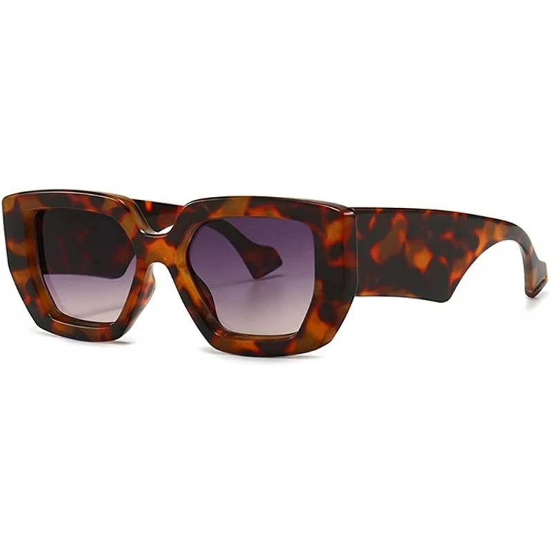 Rectangular Sunglasses Designer Rectangle Fashion Glasses - Leoaprd - C6198KL6W9L $26.76