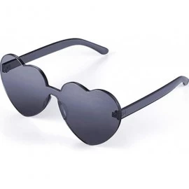 Rimless Heart Shape Sunglasses Party Sunglasses- Sunglasses Eyewear Accessory Eyewear - Gray - C91933A8M40 $17.29