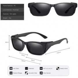 Wrap Fit Over Sunglasses for Women Men Polarized Lens Wear Over Prescription Glasses - Silver - CH18ZUUGLXX $14.47