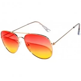 Oval 12 Pirs Wholesale Classic Aviator Style Sunglasses Colored Metal Colored Lens - 12_pairs_gold_frame_red-yellow - CD18CD8...
