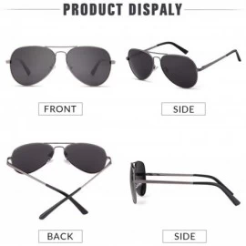 Square Aviator Sunglasses for Women Men Polarized Vintage Retro Designer Glasses UV 400 Protection - C518NCH6Z8A $9.35