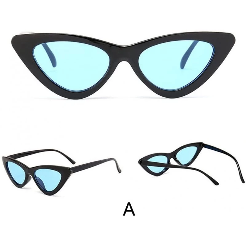 Cat Eye Retro Vintage Fashion Cat Eye Sunglasses for Women Goggles Plastic Frame (A) - A - CS199AY6DUW $8.16