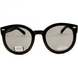 Oversized Oversized Round Style Nerd Black Retro Classic Retro Sunglasses Dark Lens - CZ11BH4UNC5 $10.27