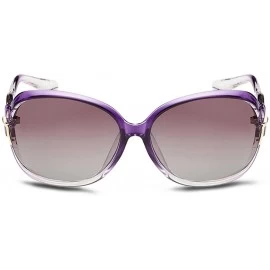 Sport Womens Classic Chic Oversized 400UV Sunglasses Shades UV Protection - Purple - CD18234AL73 $14.02