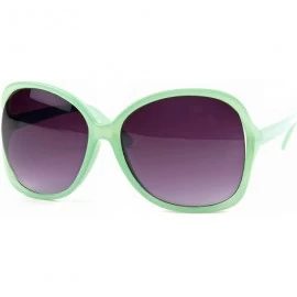 Oversized Women Oversized Trendy Fashion Sunglasses P2086 - Palegreen-gradientsmoke Lens - CH128K616LJ $27.02