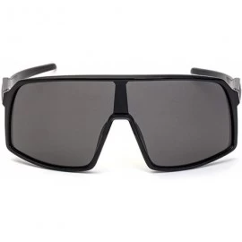 Shield Oversized Super Shield Mirrored Lens Sunglasses Retro Flat Top Matte sunglasses One Piece Sport Glasses Men Women - C3...