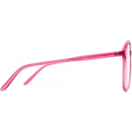 Oversized Retro Oversized Round Sunglasses for Woman Lightweight Vintage Double Bridge Frame - Rose Red - CD193QY9HN7 $18.29