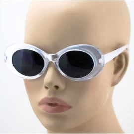 Sport Clout Goggles Oval Mod Retro Thick Frame Rapper Hypebeast Eyewear Supreme Glasses Cool Sunglasses - CY186UKQIRU $8.55