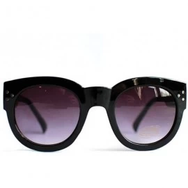 Butterfly Womens Oversized Big Lens Black Brown Shade Thick Frame Sunglasses - Black-a - CR12HXDN7IP $16.75