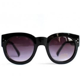 Butterfly Womens Oversized Big Lens Black Brown Shade Thick Frame Sunglasses - Black-a - CR12HXDN7IP $29.31