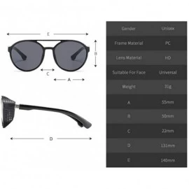 Oval Oval Sunglasses Sunglasses Men And Women Fashion Sunglasses - Black - CK18UKK6XDZ $8.30