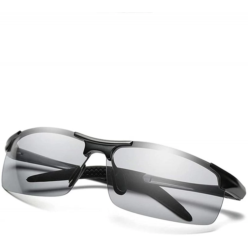 Square Seek Fish Chameleon Glasses Brainart Men's Photochromic Sunglasses - Black - CC198R8OYNR $13.07