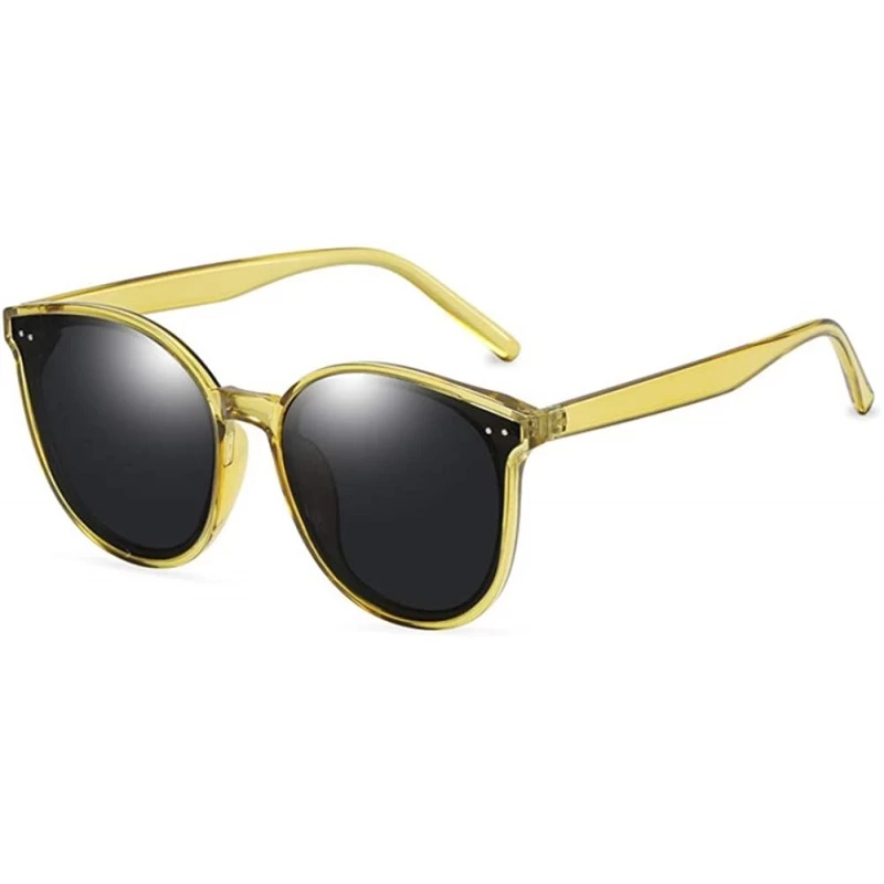 Square Women Polarized HD Sunglasses Vintage Big Frame Sun Glasses Ladies Shades Fashion 100% UV Protection - C - CY198OE779A...