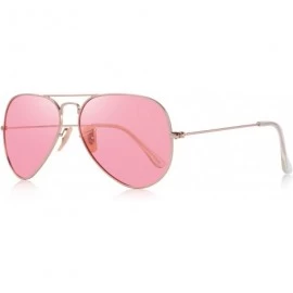 Aviator Classic Pilot Polarized Sunglasses for Men/Women58mm O8025 - Pink - C618H39ZHH5 $26.73