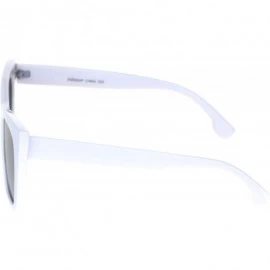 Square Womens Square Cateye Sunglasses Retro Chic Fashion Shades UV 400 - White (Silver Mirror) - C01940RHC8U $9.03