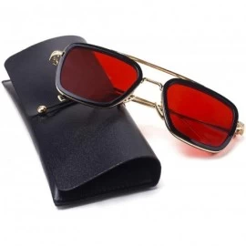 Aviator Aviator Sunglasses Vintage Gradient Classic - Goldblackred - C418ZA0ZM2O $11.03