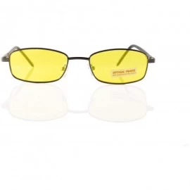 Rectangular Small Eyeglasses Frame Spring Hinge A165 - Metal Yellow - CT18OWTZ7UR $21.39
