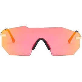 Rimless Fashion Rimless Sunglasses for Women Men Casual UV Protective Glasses Women Men Irregular Eyewear - C618NMGDZOO $16.25