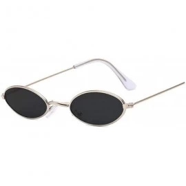 Round Retro Small Round Sunglasses Women Er Black Sun Glasses Ladies Alloy Quality Female Oculus De Sol - Silvergray - CP199C...