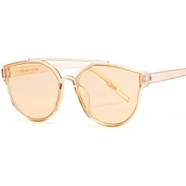 Wayfarer Vintage Sliver Cat Eye Sunglasses Women Fashion Mirror Cateye Sun Glasses Female Shades UV400 - Blackgray - CL18U3XT...
