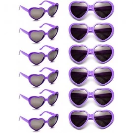 Oversized Dozen Pack Heart Sunglasses Party Favor Supplies Holiday Accessories Collection - Adult Purple - CR18G75CNL5 $38.85