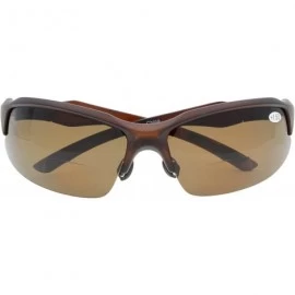 Sport Sport Bifocal Sunglasses Half Frame Outdoor Readingglasses Men And Women - Brown - CL18C3YK63N $18.27
