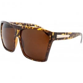 Oversized Large Retro Style Square Oversize Flat Top Sunglasses Shades - Tortoise - CH18E55QT4A $17.39
