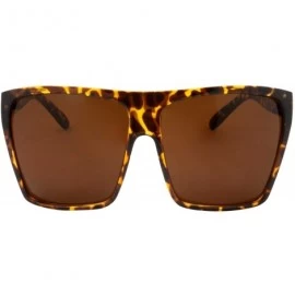 Oversized Large Retro Style Square Oversize Flat Top Sunglasses Shades - Tortoise - CH18E55QT4A $7.99